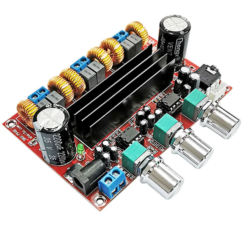 XH-M139 TPA3116D2 2*50W+100W 12V-24V Wide voltage 2.1 channel digital power amplifier board