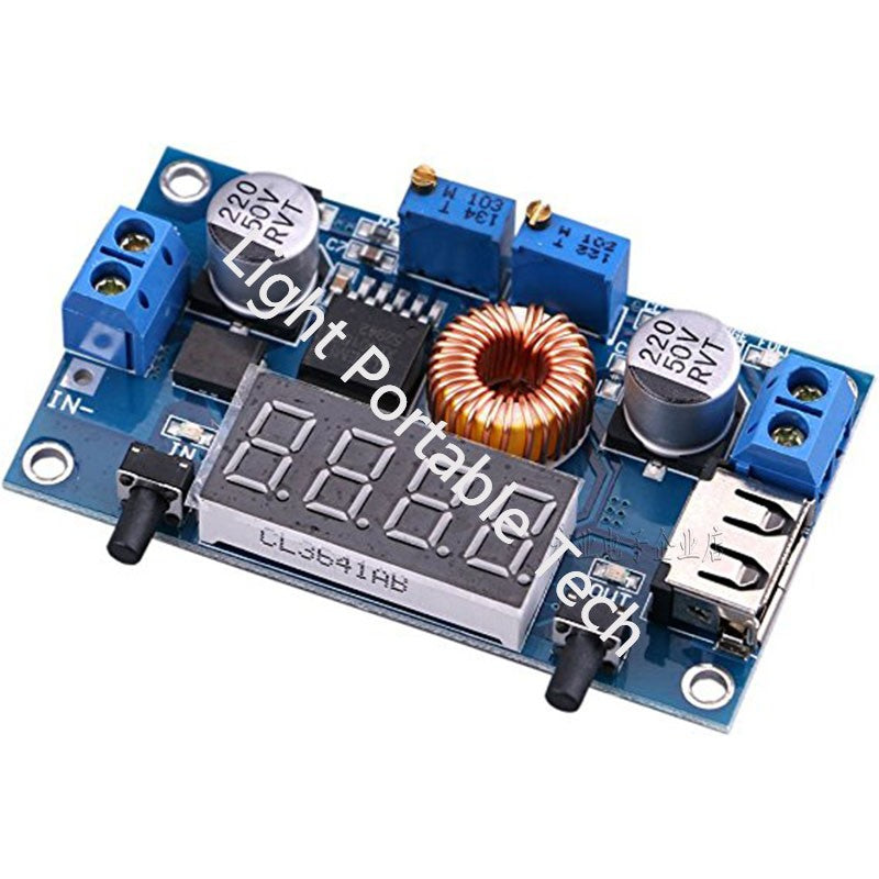 5A constant voltage constant current step-down module with housing with voltage current power display LED drive lithium battery charging/single module