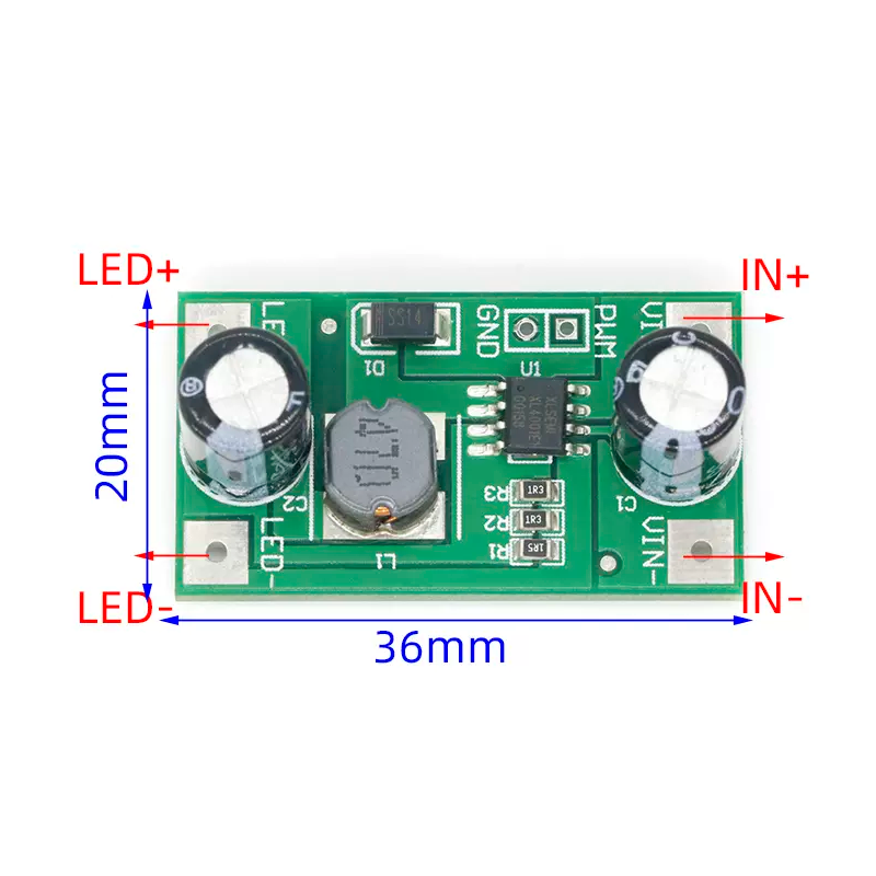 LED driver/Constant current module/Input 5~35V/ Output 1-3W/ Maximum 700mA/ Adjustable PWM dimming
